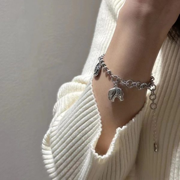 Wholesale 925 Sterling Silver Vintage-style Elephant Bracelet - Image 5