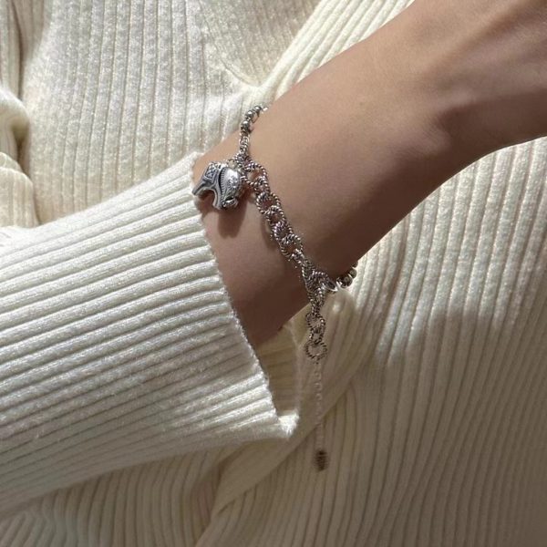 Wholesale 925 Sterling Silver Vintage-style Elephant Bracelet - Image 6