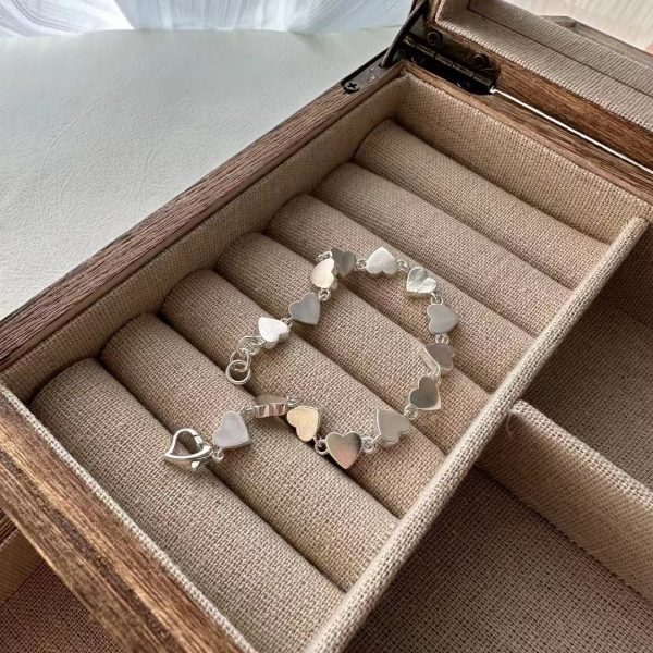 Wholesale 925 Sterling Silver Frosted Love Bracelet - Image 2