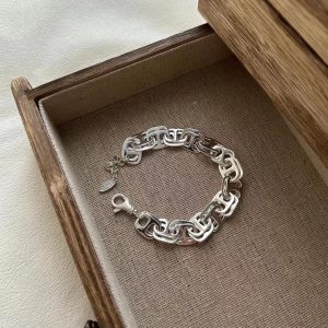Wholesale 925 Sterling Silver Double Pig Nose Bracelet