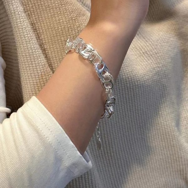 Wholesale 925 Sterling Silver Double Pig Nose Bracelet - Image 6