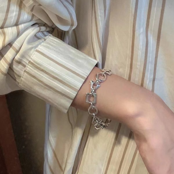 Wholesale 925 Sterling Silver Geometric Bracelet - Image 4
