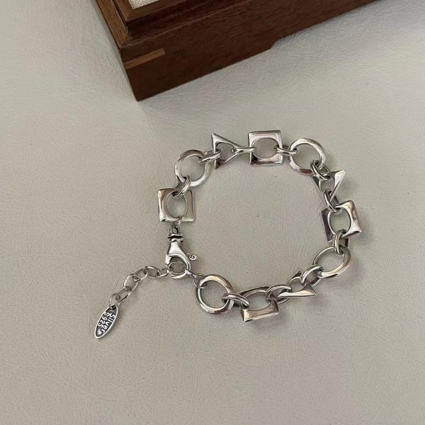 Wholesale 925 Sterling Silver Geometric Bracelet