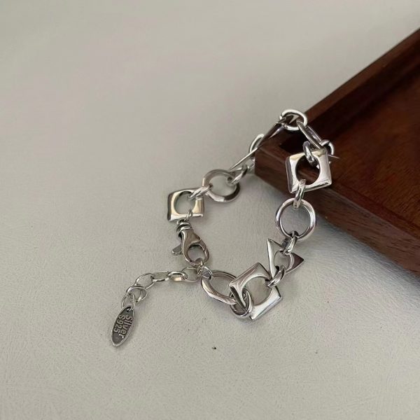 Wholesale 925 Sterling Silver Geometric Bracelet - Image 2