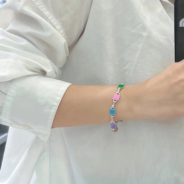Wholesale 925 Sterling Silver Colorful Enamel Bracelet - Image 4