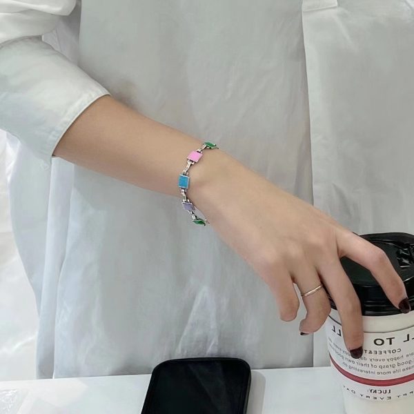 Wholesale 925 Sterling Silver Colorful Enamel Bracelet - Image 5