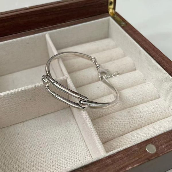Wholesale 925 Sterling Silver Heavy Adjustable Bangle - Image 2