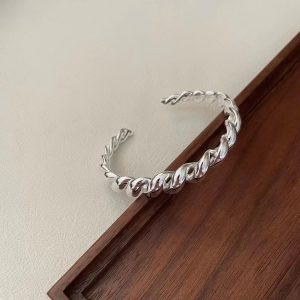 Wholesale 925 Sterling Silver Croissant Bangle