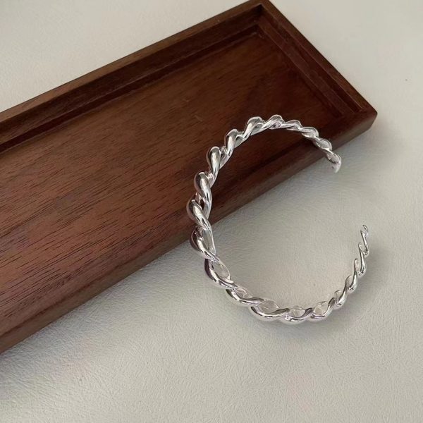 Wholesale 925 Sterling Silver Croissant Bangle - Image 4