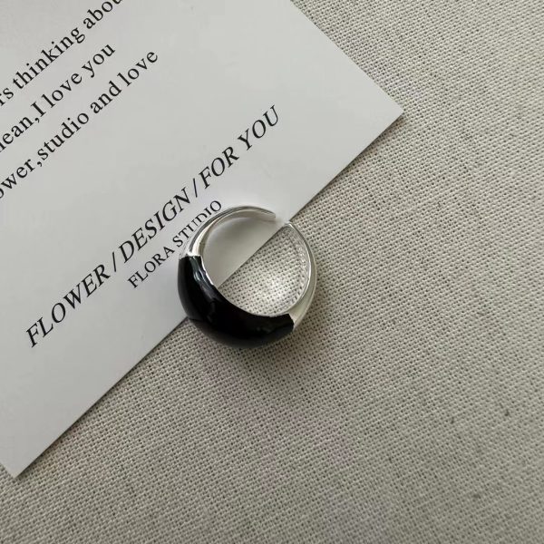 Wholesale 925 Sterling Silver Two Color Patchwork Set Ring ＆ Earrings - Image 3