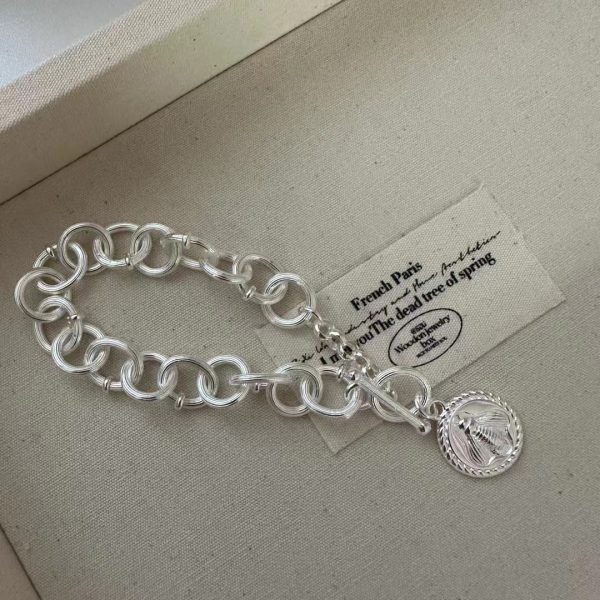 Wholesale 925 Sterling Silver Round Threadwork Bee Bracelet - Image 3