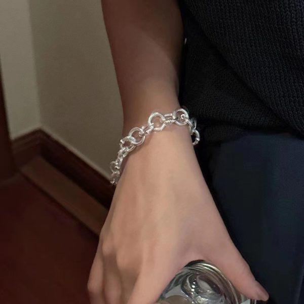 Wholesale 925 Sterling Silver Round Threadwork Bee Bracelet - Image 6