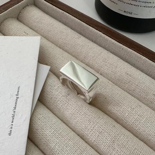 Wholesale 925 Sterling Silver Rectangular Ring - Image 2
