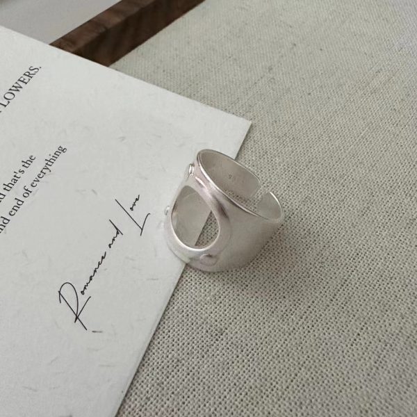 Wholesale 925 Sterling Silver Frosted Hollowed-out Ring - Image 3