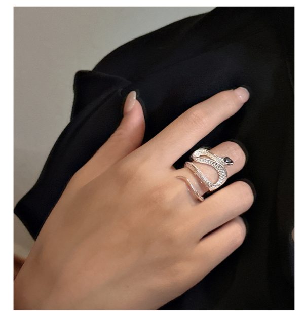 Wholesale 925 Sterling Silver Zircon Snake Ring - Image 5