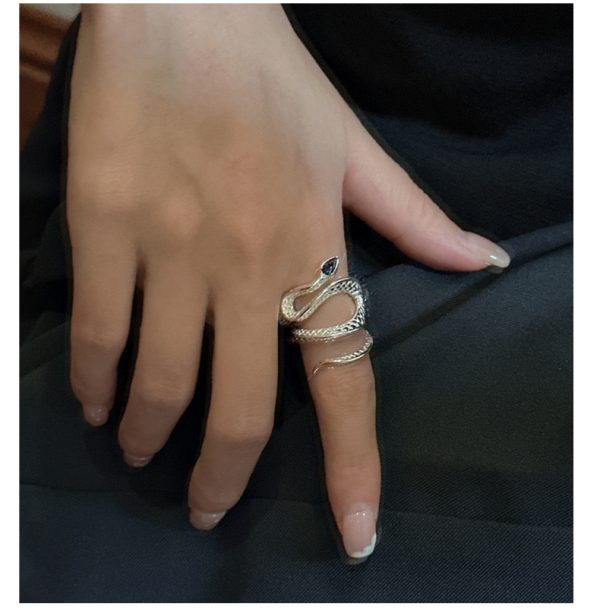 Wholesale 925 Sterling Silver Zircon Snake Ring - Image 4