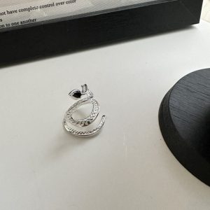 Wholesale 925 Sterling Silver Zircon Snake Ring