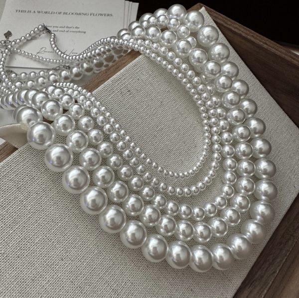 Wholesale 925 Sterling Silver White Pearl Necklace