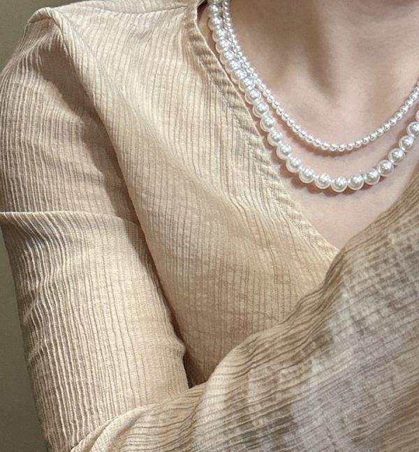 Wholesale 925 Sterling Silver White Pearl Necklace - Image 4