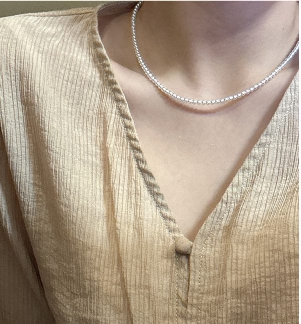 Wholesale 925 Sterling Silver White Pearl Necklace - Image 5