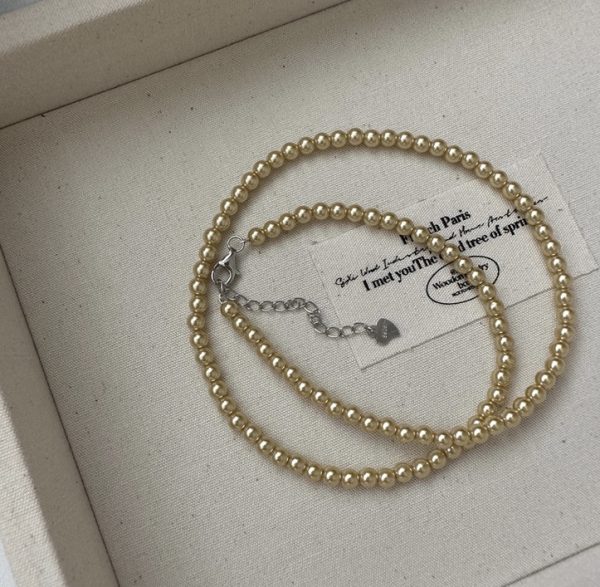 Wholesale 925 Sterling Silver Yellow Pearl Necklace - Image 3