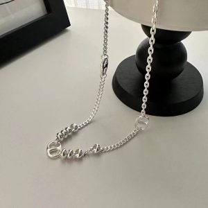 Wholesale 925 Sterling Silver Pig Nose Fashion Necklace