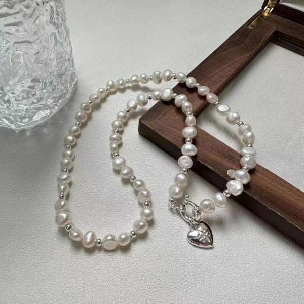 Wholesale 925 Sterling Silver Pearl Hexagram Necklace - Image 2