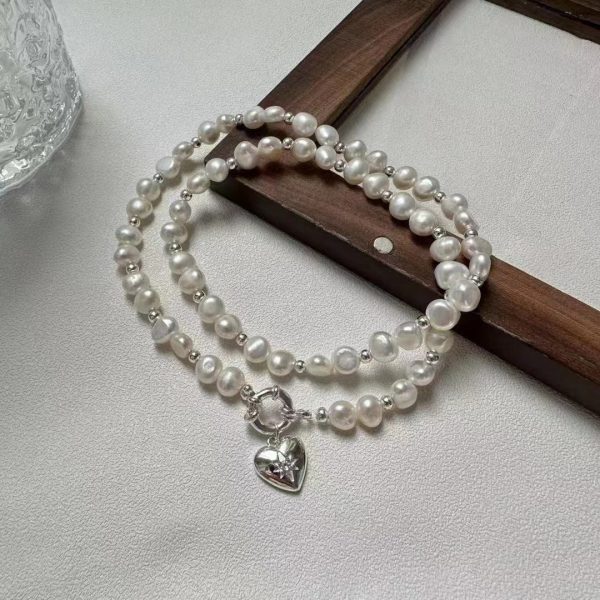 Wholesale 925 Sterling Silver Pearl Hexagram Necklace - Image 3