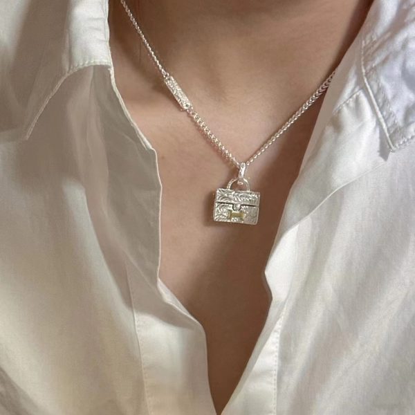 Wholesale 925 Sterling Silver Tang Grass Bag Necklace - Image 3