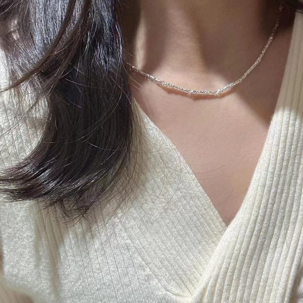 Wholesale 925 Sterling Silver Textured Bamboo Necklace ＆ Bracelet - Image 5