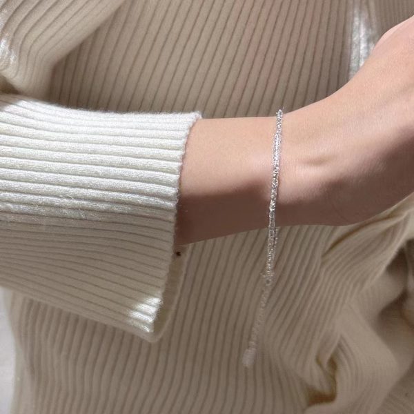 Wholesale 925 Sterling Silver Textured Irregular Necklace ＆ Bracelet - Image 9