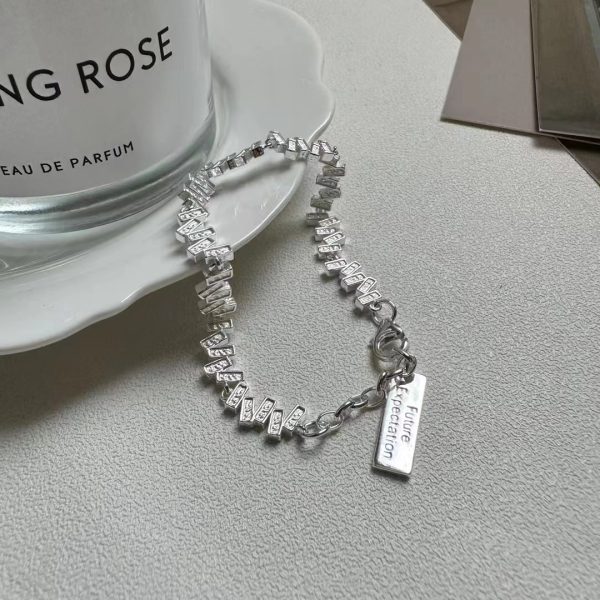 Wholesale 925 Sterling Silver Textured Irregular Necklace ＆ Bracelet - Image 3