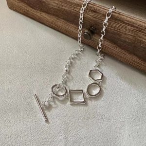 Wholesale 925 Sterling Silver Geometric OT necklace