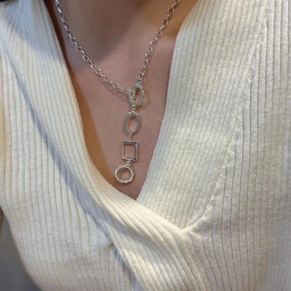 Wholesale 925 Sterling Silver Geometric OT necklace - Image 6