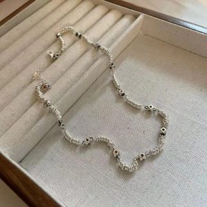 Wholesale 925 Sterling Silver Rhombus Zircon Necklace