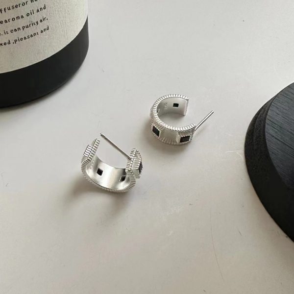 Wholesale 925 Sterling Silver Black Zirconia Earrings - Image 2