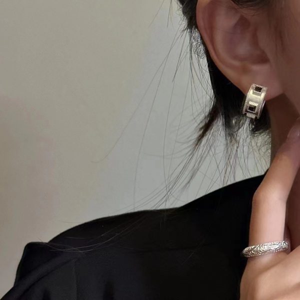 Wholesale 925 Sterling Silver Black Zirconia Earrings - Image 4