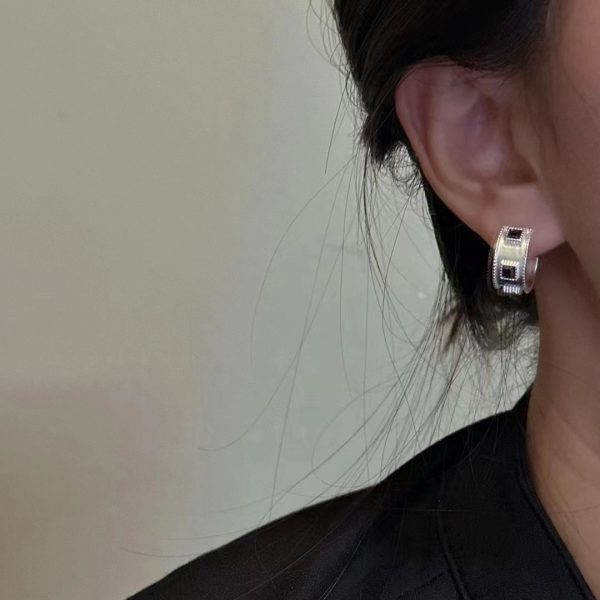 Wholesale 925 Sterling Silver Black Zirconia Earrings - Image 5