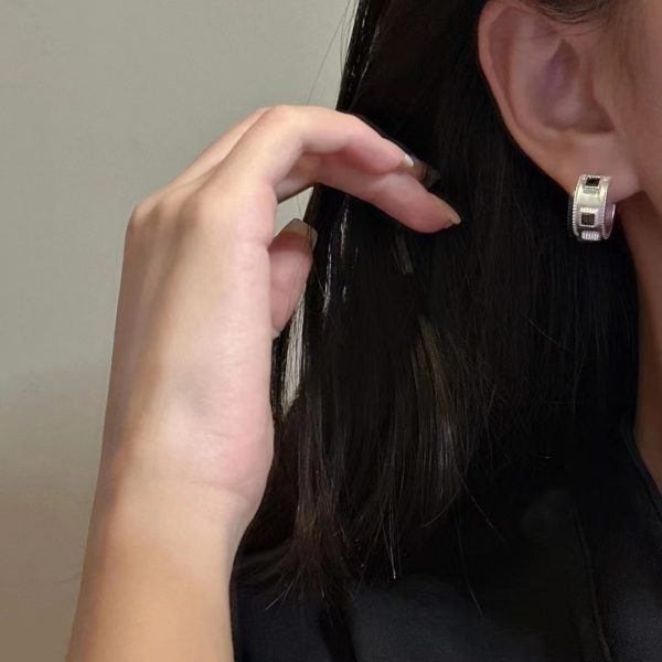 Wholesale 925 Sterling Silver Black Zirconia Earrings - Image 6