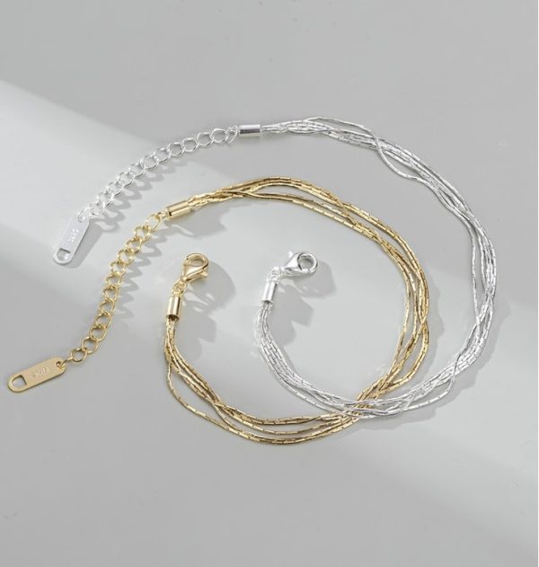 Wholesale 925 Sterling Silver Multi-layer Snake  Bracelet