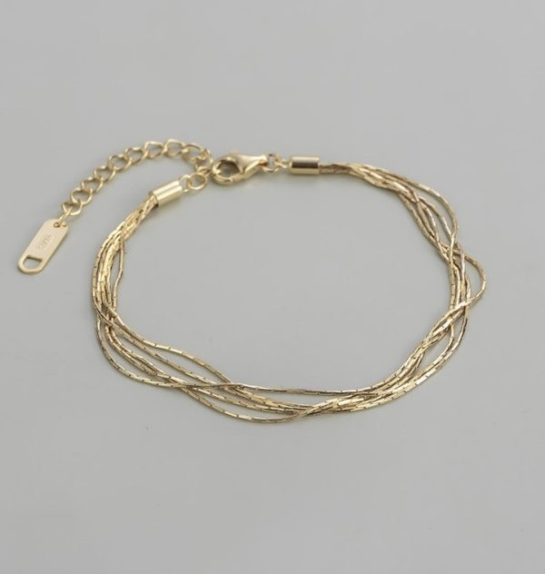 Wholesale 925 Sterling Silver Multi-layer Snake  Bracelet - Image 3