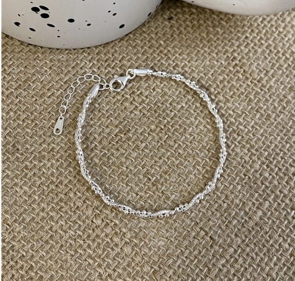 Wholesale 925 Sterling Silver Woven Sparkle Bracelet - Image 2