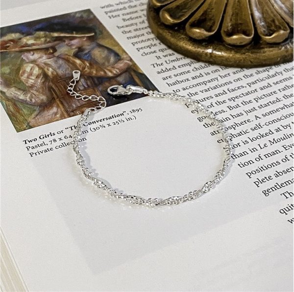 Wholesale 925 Sterling Silver Woven Sparkle Bracelet - Image 3