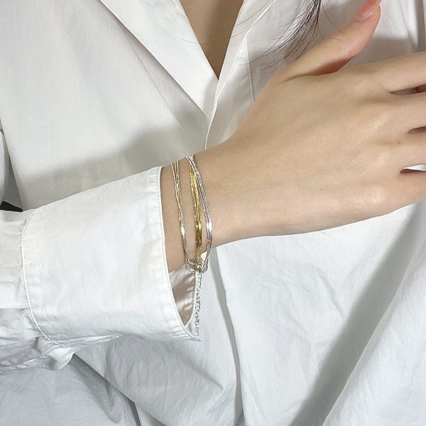 Wholesale 925 Sterling Silver Multi-layer Snake  Bracelet - Image 8