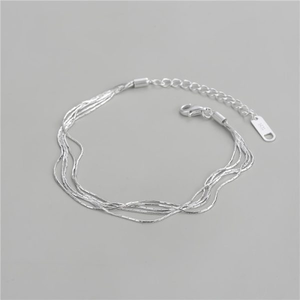 Wholesale 925 Sterling Silver Multi-layer Snake  Bracelet - Image 2