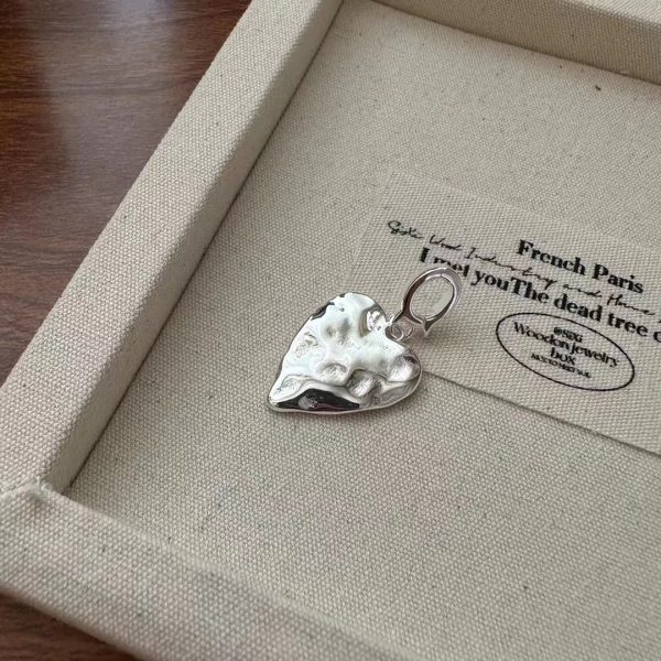 Wholesale 925 Sterling Silver Textured Love Necklace & Pendant - Image 2