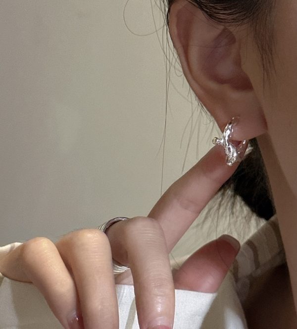 Wholesale 925 Sterling Silver Textured Knot Earrings - Image 6