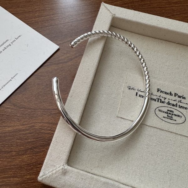 Wholesale 925 Sterling Silver Twist Bangle