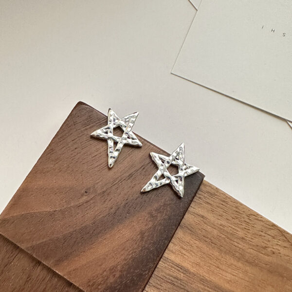 Wholesale 925 Sterling Silver Pentagram Earrings