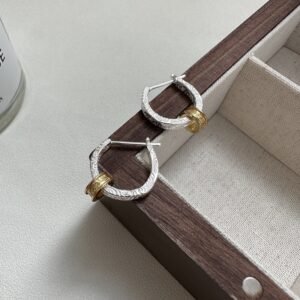 Wholesale 925 Sterling Silver Tang Grass Gold & Silver Earrings